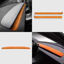Load image into Gallery viewer, Alcantara Spliced Dash Trim for Tesla Model 3 Highland / Model Y Juniper (2PCS)