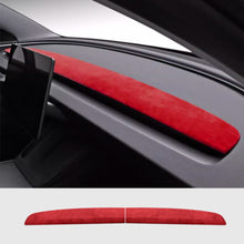 Load image into Gallery viewer, Alcantara Spliced Dash Trim for Tesla Model 3 Highland / Model Y Juniper (2PCS)