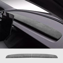 Load image into Gallery viewer, Alcantara Spliced Dash Trim for Tesla Model 3 Highland / Model Y Juniper (2PCS)