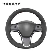 Load image into Gallery viewer, TESERY Alcantara Steering Wheel Cover for Model 3 / Y