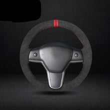 Load image into Gallery viewer, Alcantara Steering Wheel Cover for Tesla Model S / Model X