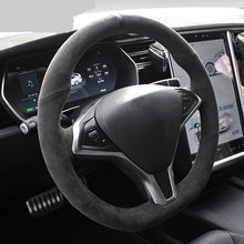 Load image into Gallery viewer, Alcantara Steering Wheel Cover for Tesla Model S / Model X