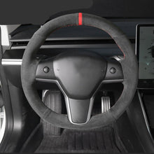 Load image into Gallery viewer, Alcantara Steering Wheel Cover for Tesla Model S / Model X