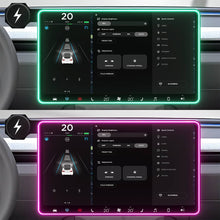 Load image into Gallery viewer, Model 3/Y Music-Synced RGB Ambient Lighting With Wireless Charging Phone Mount