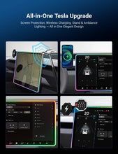 Load image into Gallery viewer, Model 3/Y Music-Synced RGB Ambient Lighting With Wireless Charging Phone Mount