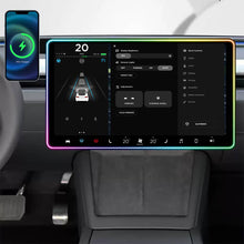 Load image into Gallery viewer, Model 3/Y Music-Synced RGB Ambient Lighting With Wireless Charging Phone Mount