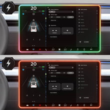 Load image into Gallery viewer, Model 3/Y Music-Synced RGB Ambient Lighting With Wireless Charging Phone Mount