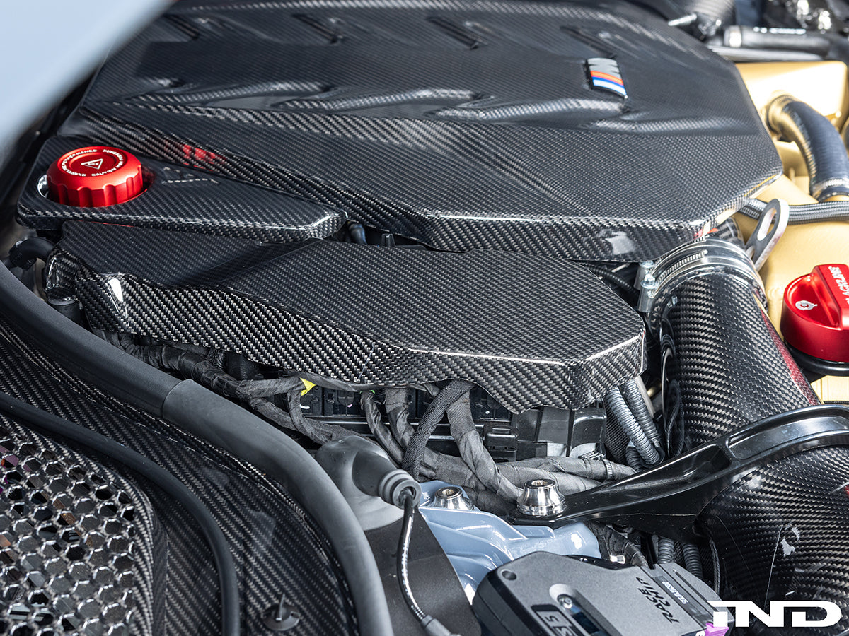 AutoTecknic Pre-Preg Carbon Engine Cover Extension Set - BMW G90/ G99 M5