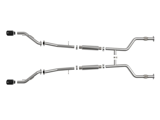 aFe Nissan Z 23-23 V6-3.0L Takeda 2-1/2in 304 Stainless Steel Cat-Back Exhaust System w/ Black Tips - 49-36138-B