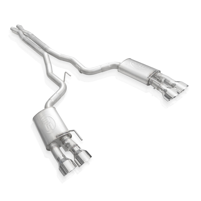 Stainless Works 2020 Ford GT500 Legend Catback X-Pipe Exhaust Factory Connect - Polished Tips - GT500CBXFCL