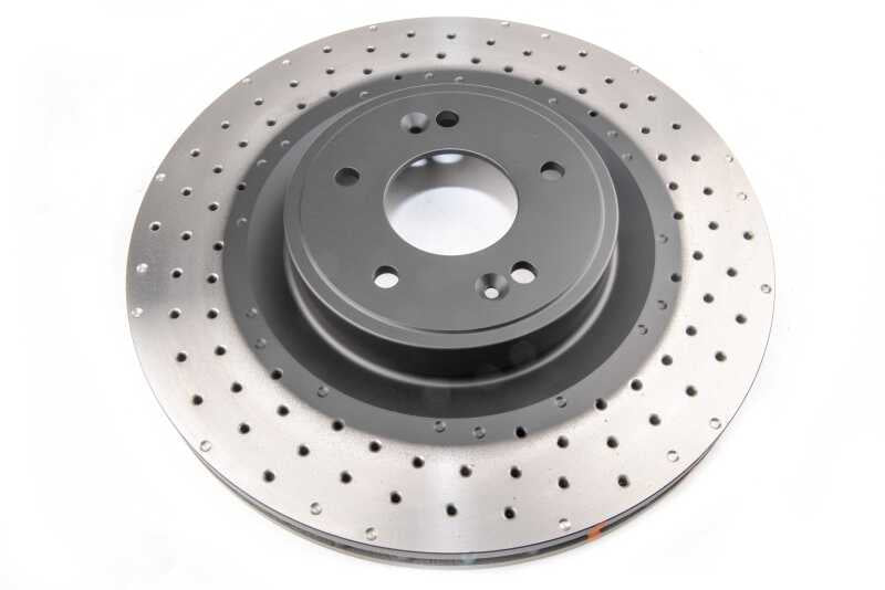 DBA 2018 Kia Stinger w/ Brembo Brakes Front Drilled & Dimpled 4000 Series Rotor - DBA43342XD