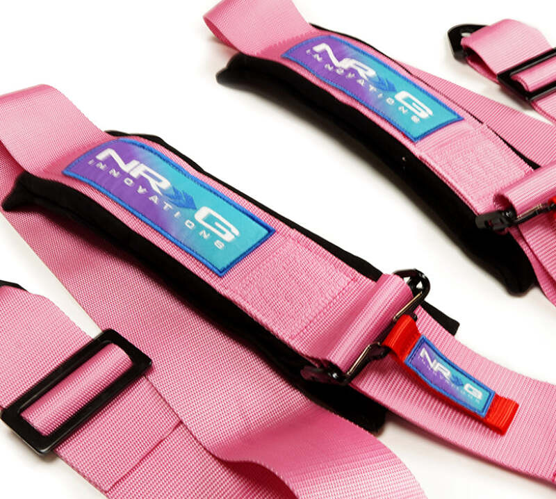 NRG 5PT 3in. Seat Belt Harness / Cam Lock - Pink - SBH-B6PCPK
