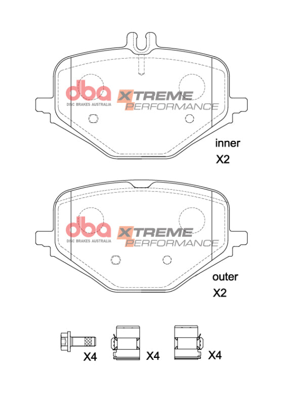 DBA 2018+ Mercedes-Benz G63 AMG (W463) XP Performance Rear Brake Pads - DB15266XP