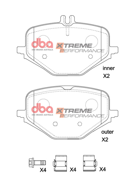 DBA 2018+ Mercedes-Benz G63 AMG (W463) XP Performance Rear Brake Pads - DB15266XP