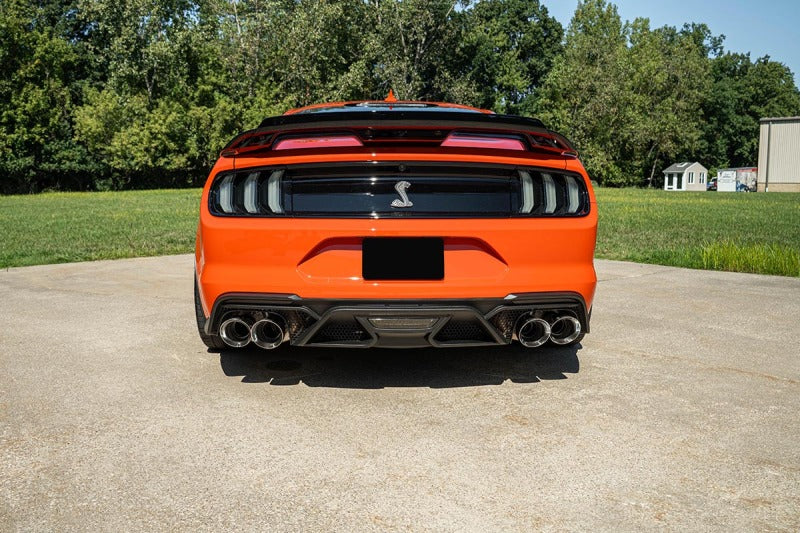 Corsa 20-22 Ford Mustang GT500 3.0in Dual Rear Exit Catback w/ Twin 5.0in Polish Slash Cut Pro Tips - 21291