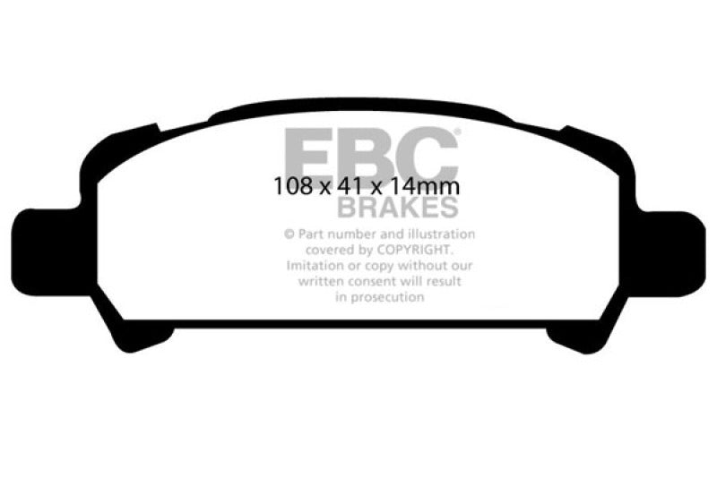 EBC Racing 98-02 Subaru Impreza RP-1 Race Rear Brake Pads - DP81293RP1