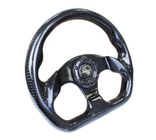 Load image into Gallery viewer, NRG Carbon Fiber Steering Wheel (320mm) Flat Bottom w/Shiny Black Carbon - ST-009CF/BK