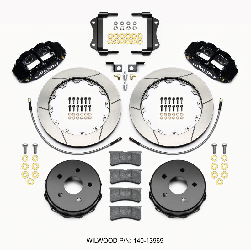 Wilwood Narrow Superlite 4R Rear Kit 12.88in 2007-up Jeep JK w/Lines - 140-13969