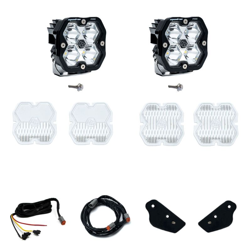 Baja Designs 21-25 Ford Bronco (Incl. 22-25 Raptor) Squadron Pro 2.0 A-Pillar Kit UP (Spot) - Clear - 440087UP