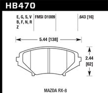 Load image into Gallery viewer, Hawk 08-10 Mazda RX-8 Grand Touring/Sport/Touring / 04-07 RX-8 DTC-60 Race Front Brake Pads - HB470G.643