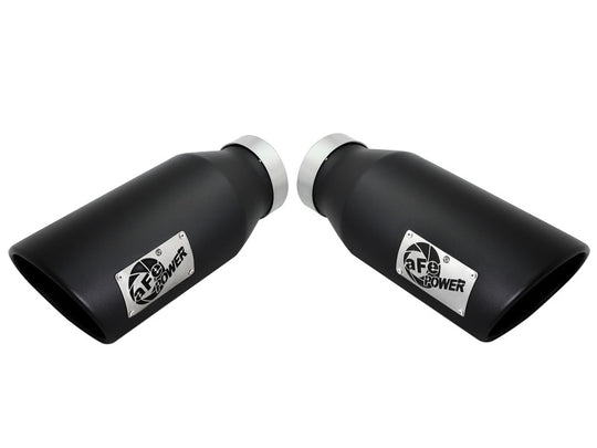 aFe Diesel Exhaust Tip Bolt On Black 4in Inlet x 6in Outlet x 15in - 49T40606-B15