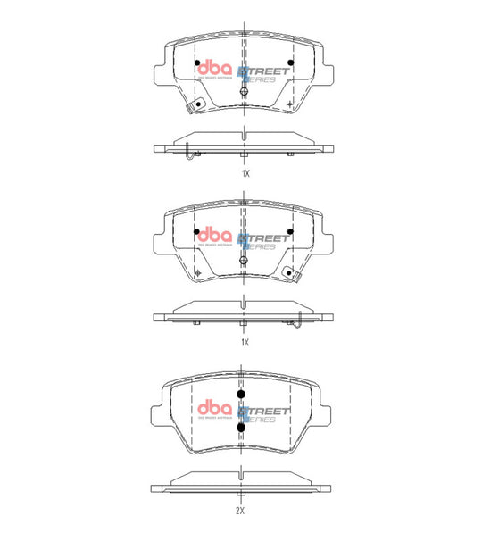 DBA 2021+ Genesis GV80 Street Series Rear Brake Pads - DB15142SS