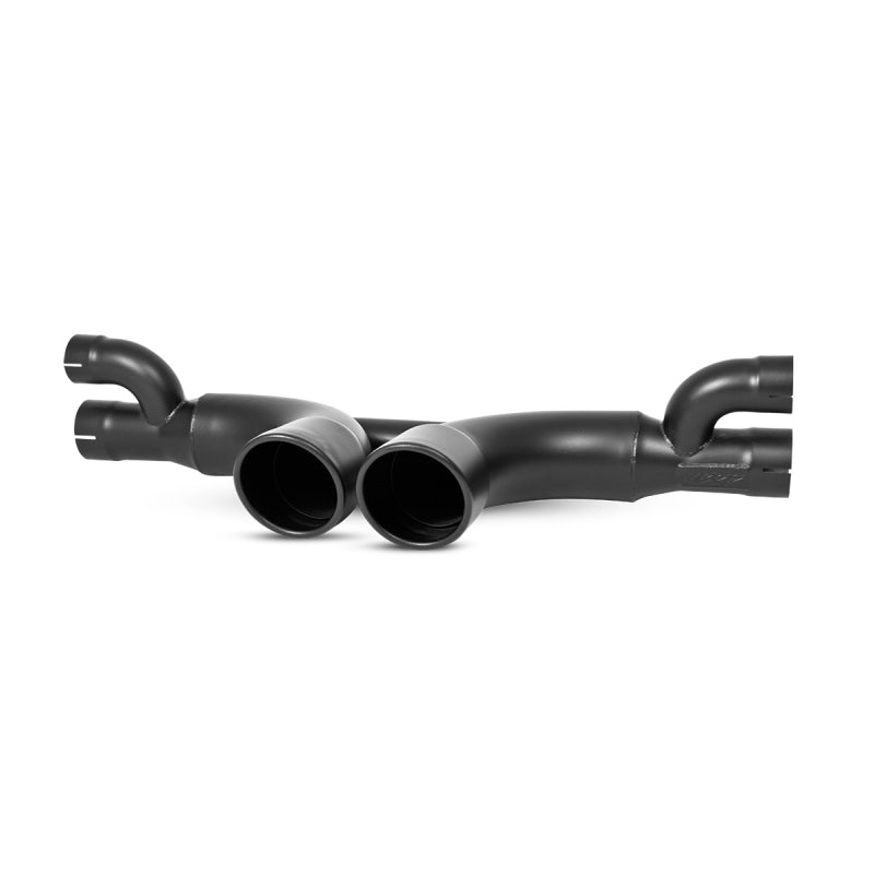MBRP 14-19 Porsche GT3/GT3RS 3in Center Muffler Bypass 4in Tips - Black Coated - S7607BLK