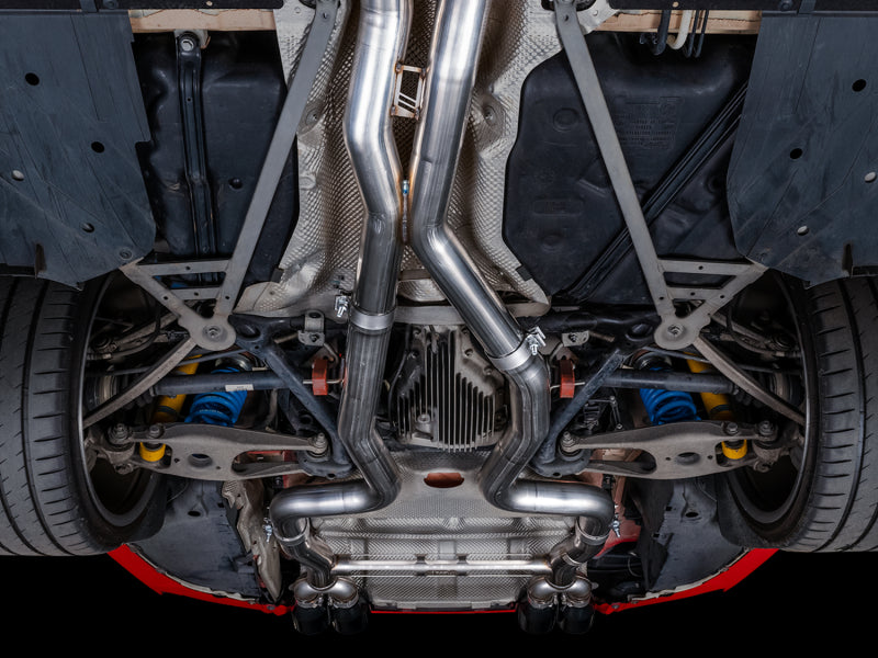 AWE Tuning BMW F8X M3/M4 Track Edition Cat-Back Exhaust - Chrome Silver Tips - 3020-42082