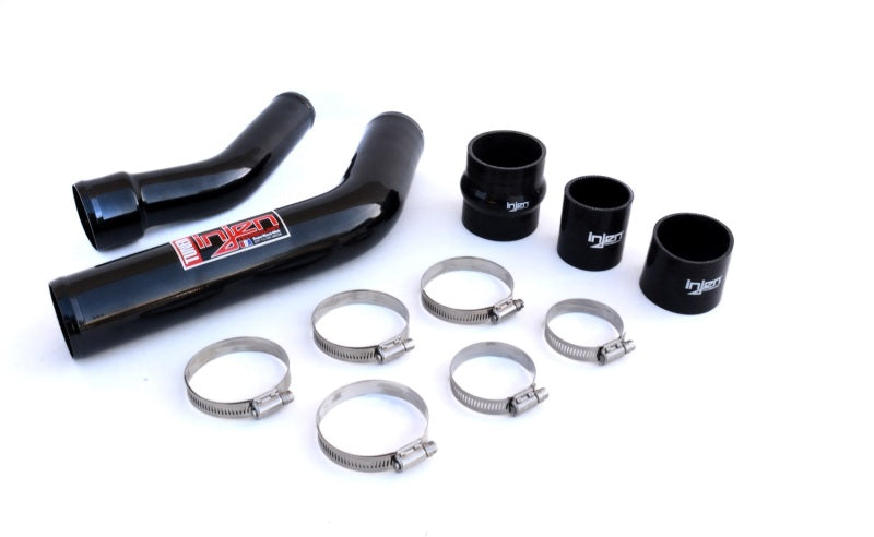 Injen 08-14 Mitsubishi Evo X 2.0L Turbo Black Intercooler Kit Two Piece Upper - SES1899UICPBLK
