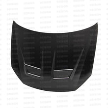 Load image into Gallery viewer, Seibon 10-11 VW Golf GTI 5K/MK6 DV Carbon Fiber Hood w/ Shaved Emblem - HD1011VWGTIB-DV