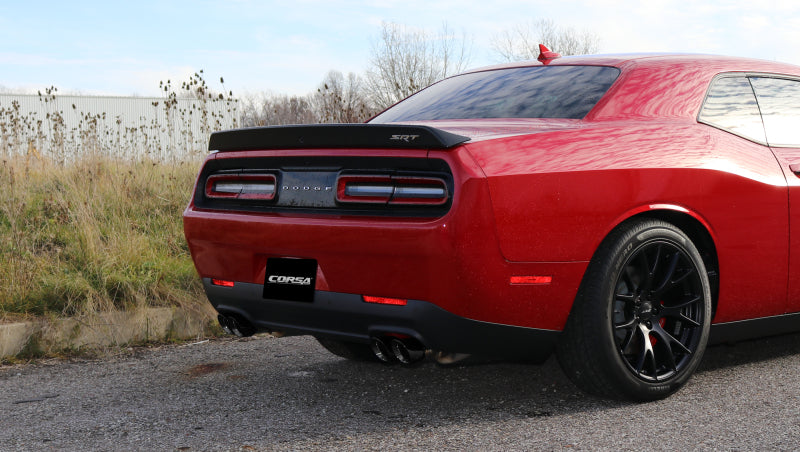 Corsa 2015-2023 Dodge Challenger Hellcat Dual Rear Exit Extreme Exhaust w/ 3.5in Black Tips - 14989BLK