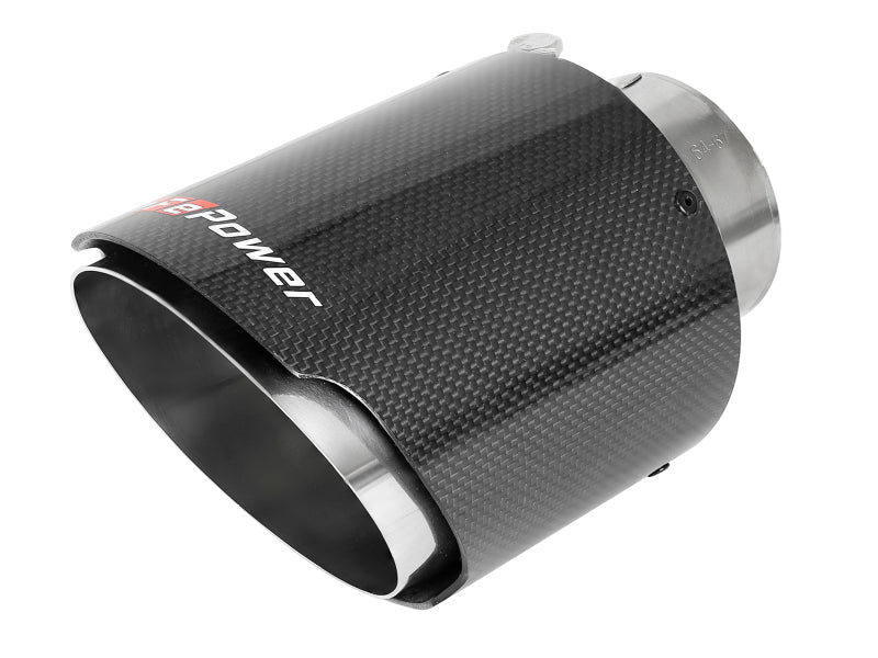 aFe MACH Force-Xp 3in to 2-1/2in 304SS Cat-Back 2020 Chevy Corvette (C8) 6.2L - Carbon Fiber Tip - 49-34124-C
