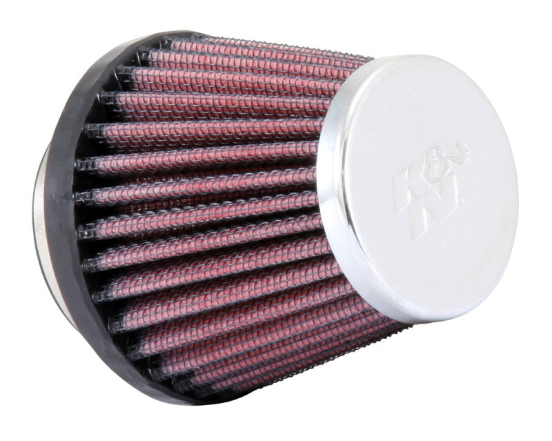 K&N Universal Chrome Filter-Round Tapered-1.688in Flange ID x 2in Top OD x 3in Base OD x 2.75in H - RC-1070