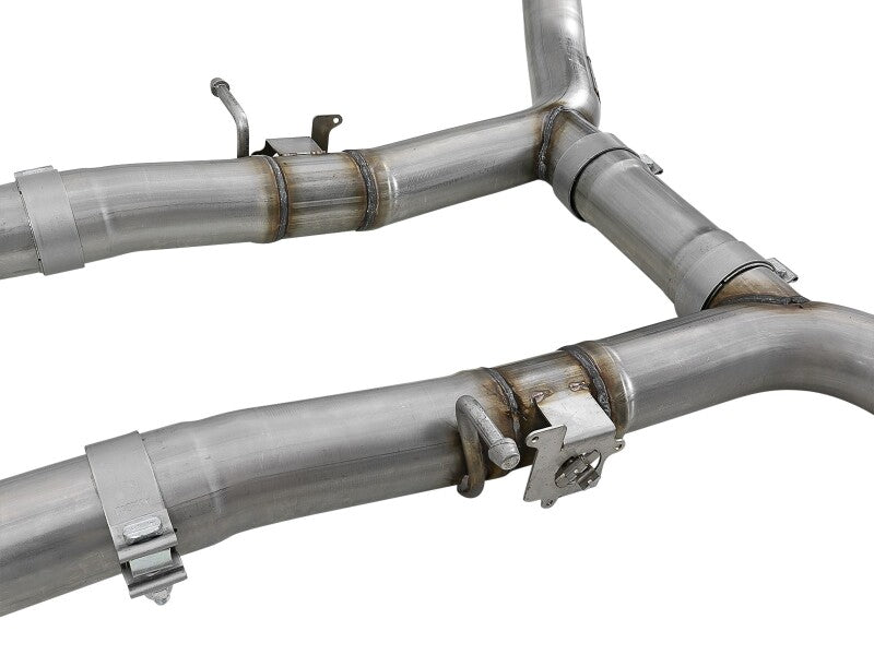aFe MACH Force-Xp 3in 304 SS Cat-Back Exhaust 15-20 Dodge Charger Hellcat V8-6.2L/6.4L w/o Muffler - 49-32070NM