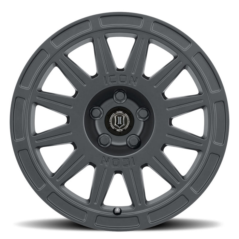 ICON Ricochet 15x7 5x100 15mm Offset 4.6in BS 56.1mm Bore Satin Black Wheel - 7015705046SB