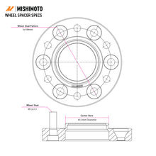 Load image into Gallery viewer, Mishimoto Wheel Spacers - 5x108 - 63.3 - 25 - M12 - Black