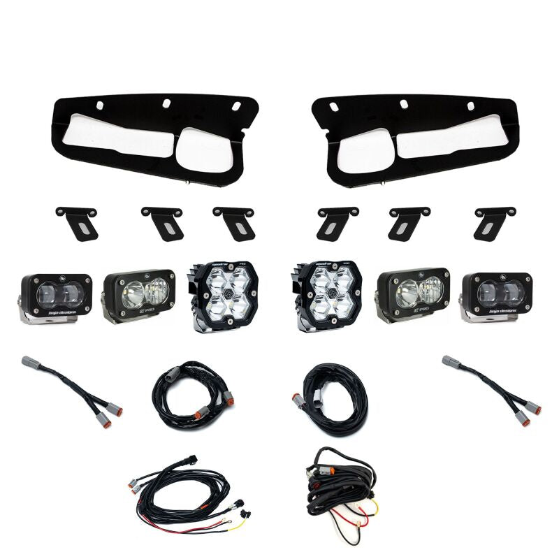 Baja Designs 21-25 Ford Bronco Squadron 2.0 Pro (Spot) / S2 SAE / S2 Pro D/C FPK Steel Bumper -Clear - 440082