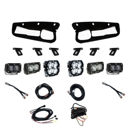 Baja Designs 21-25 Ford Bronco Squadron 2.0 Pro (Spot) / S2 SAE / S2 Pro D/C FPK Steel Bumper -Clear - 440082
