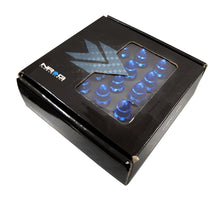 Load image into Gallery viewer, NRG 500 Series M12 X 1.5 Bullet Shape Steel Lug Nut Set - 21 Pc w/Lock Key - Blue - LN-LS500BL-21