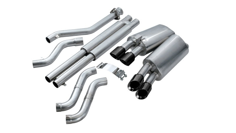 Corsa 1990-1995 Chevrolet Corvette C4 ZR1 5.7L V8 LT5 Black Sport Cat-Back Exhaust - 14117BLK