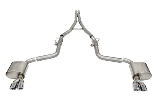 Corsa 15-23 Challenger SRT/Hellcat/Demon/Redeye 2.75in Valved CB DR Exit w/ Twin 3.5in Pol Pro Tips - 21070