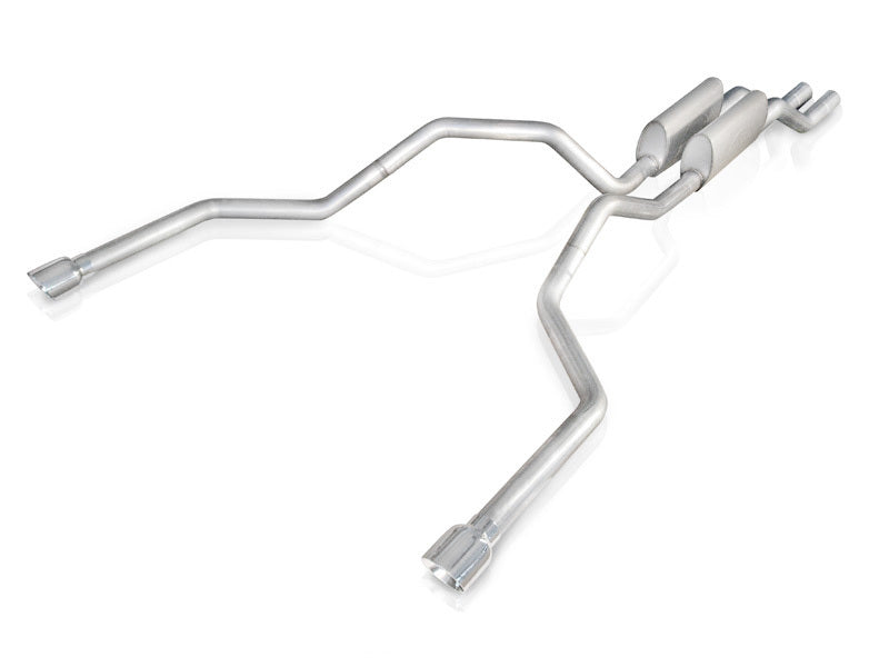 Stainless Works 2004-08 F150 5.4L Exhaust 2-1/2in Chambered Mufflers Under Bumper Exit - 08F150TDUB