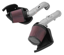 Load image into Gallery viewer, K&amp;N 14-15 Infiniti Q50 3.7L V6 Dual Silver Typhoon Short Ram Intakes - 69-7083TS