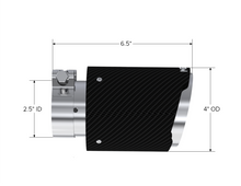 Load image into Gallery viewer, MBRP Universal Carbon Fiber Tip 4in OD/2.5in Inlet/6.5in L - T5176CF