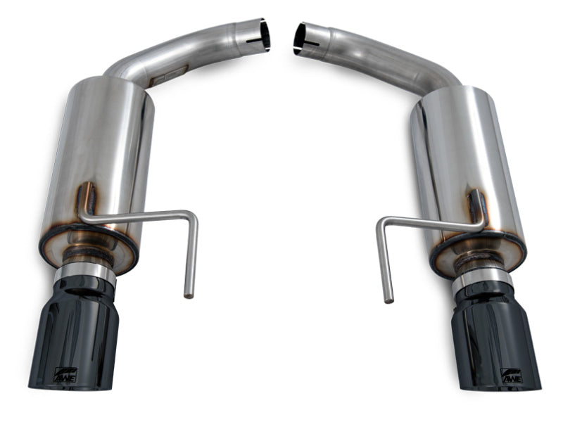 AWE Tuning S550 Mustang EcoBoost Axle-Back Exhaust - Touring Edition (Diamond Black Tips) - 3015-33086