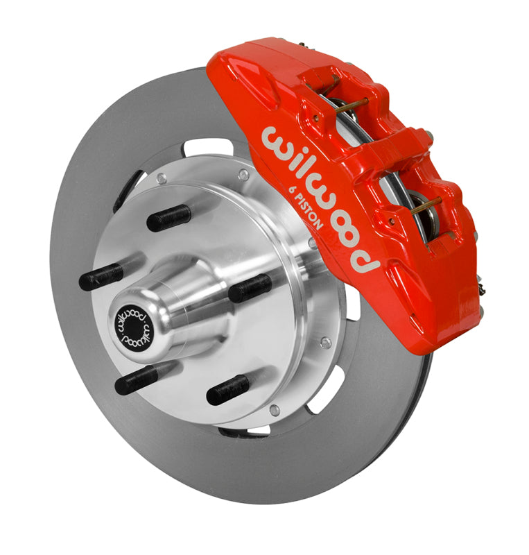 Wilwood kit front wwe pro spindle DP6 5X5.00 hub 12.19 rotor red - 140-14533-R