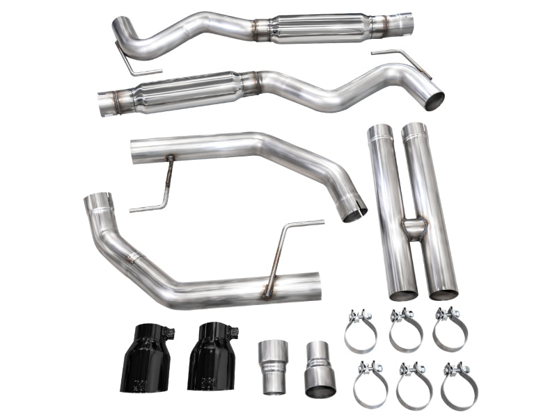 AWE 2024 Ford Mustang GT Fastback S650 RWD Track Edition Cat-Back Exhaust w/ Dual Diamond Black Tips - 3020-33650