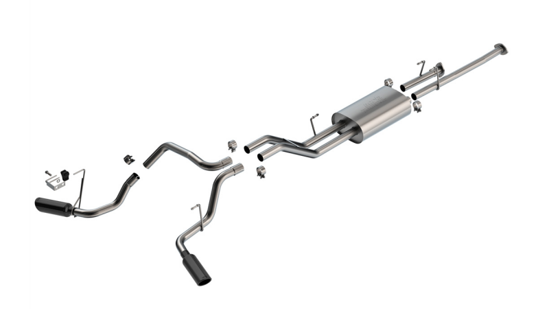 Borla 07-21 Toyota Tundra 4.6L/5.7L Cat-Back Touring SS Catback Exhaust w/ Black Chrome Tips - 140332BC