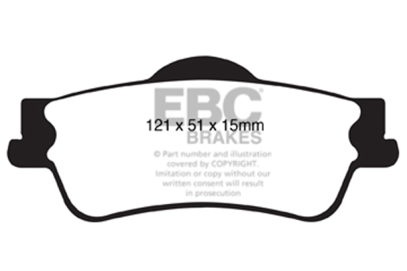 EBC 11+ Chevrolet Caprice 3.6 Redstuff Rear Brake Pads - DP31834C
