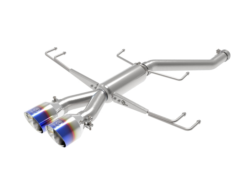 aFe Takeda 2.5in 304SS Axle-Back Exhaust System 17-19 Honda Civic Type R L4-2.0L (t) - BL Flame Tip - 49-36626-L